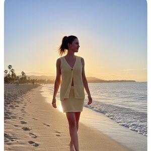 Peppermayo Light Yellow Knit Top